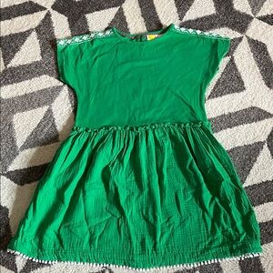 Mini Boden Vibrant Green Dress 8-9Y